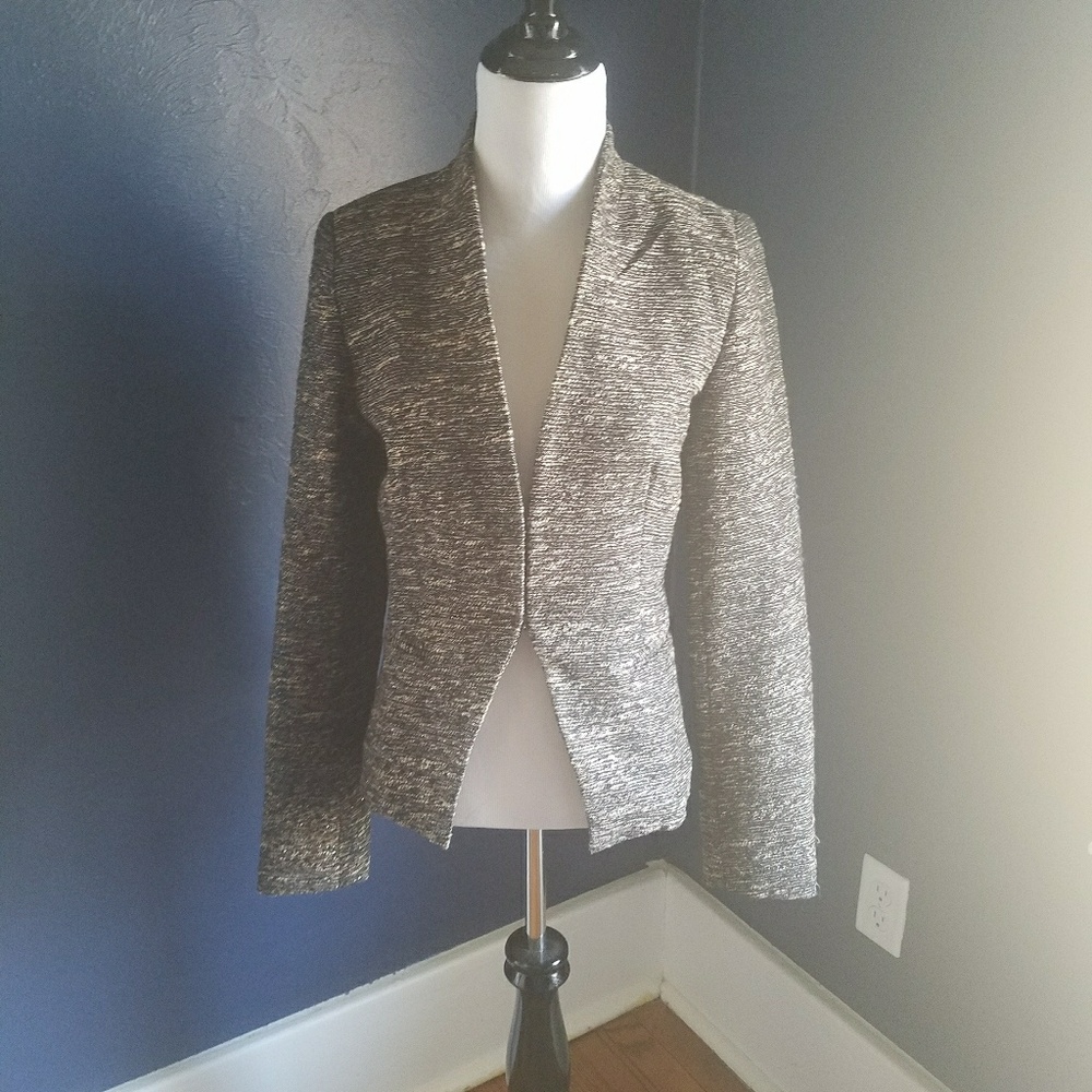 Jaye.e. Gold and Black Tweed Blazer
